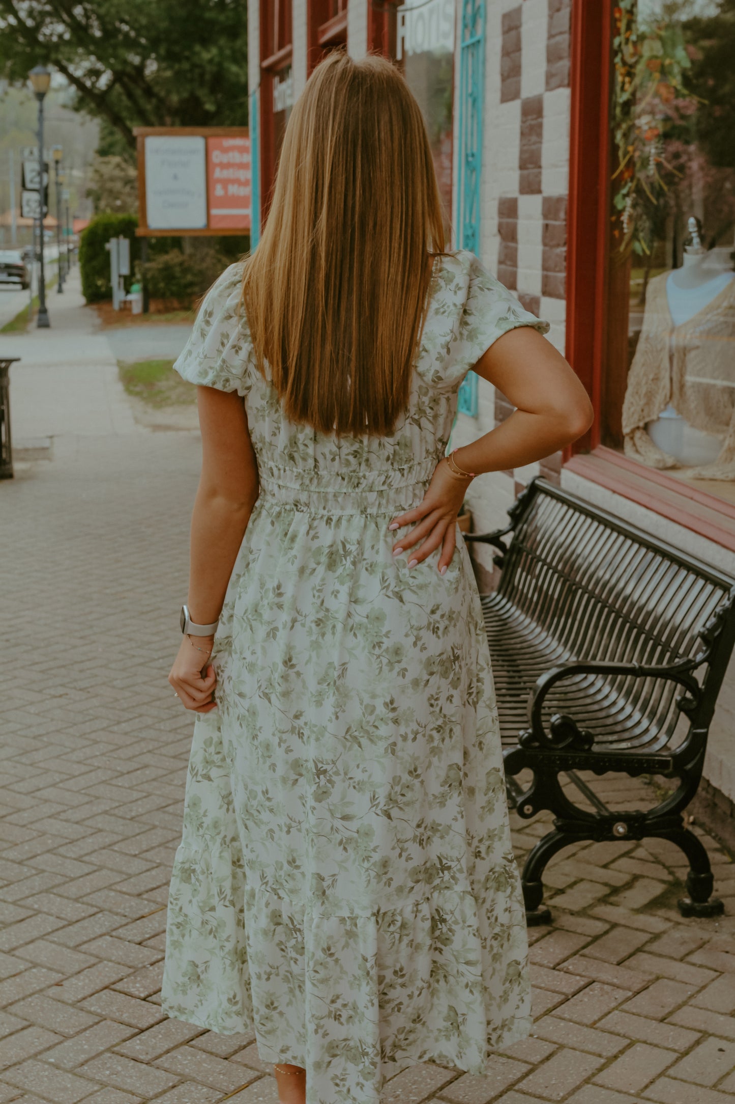 Whitney Midi Dress - Green
