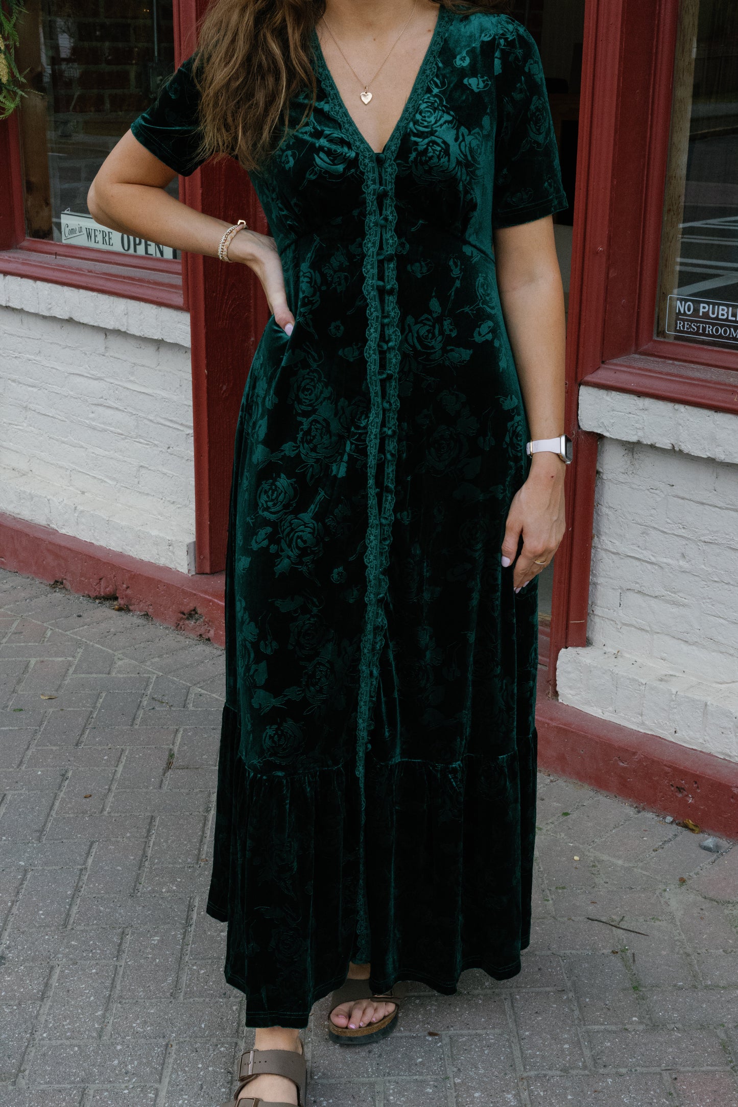 Morgan Midi Dress - Emerald