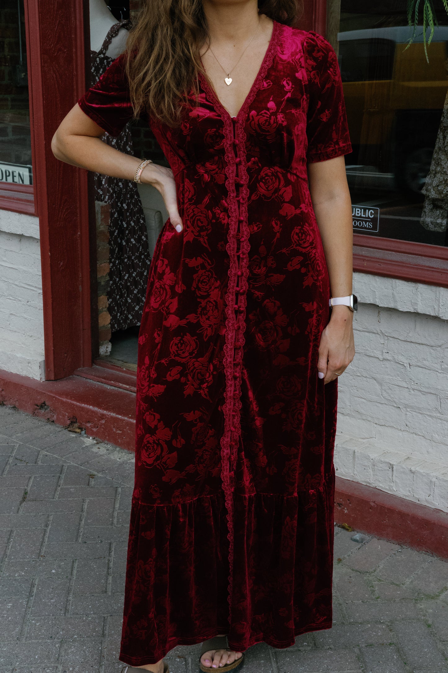 Morgan Midi Dress - Merlot