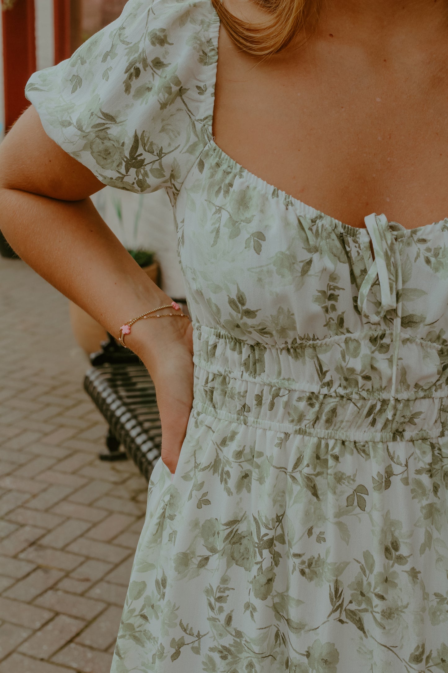Whitney Midi Dress - Green