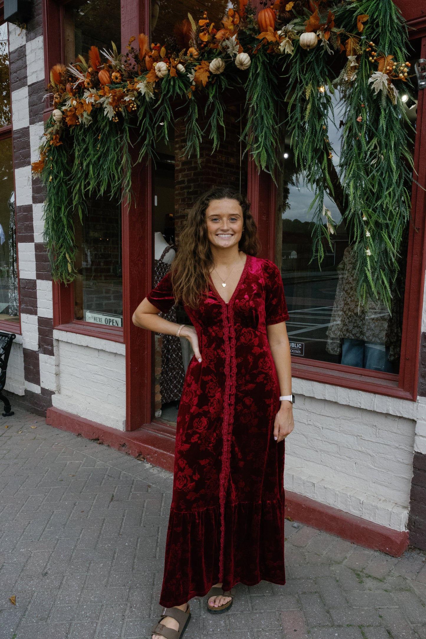 Morgan Midi Dress - Merlot