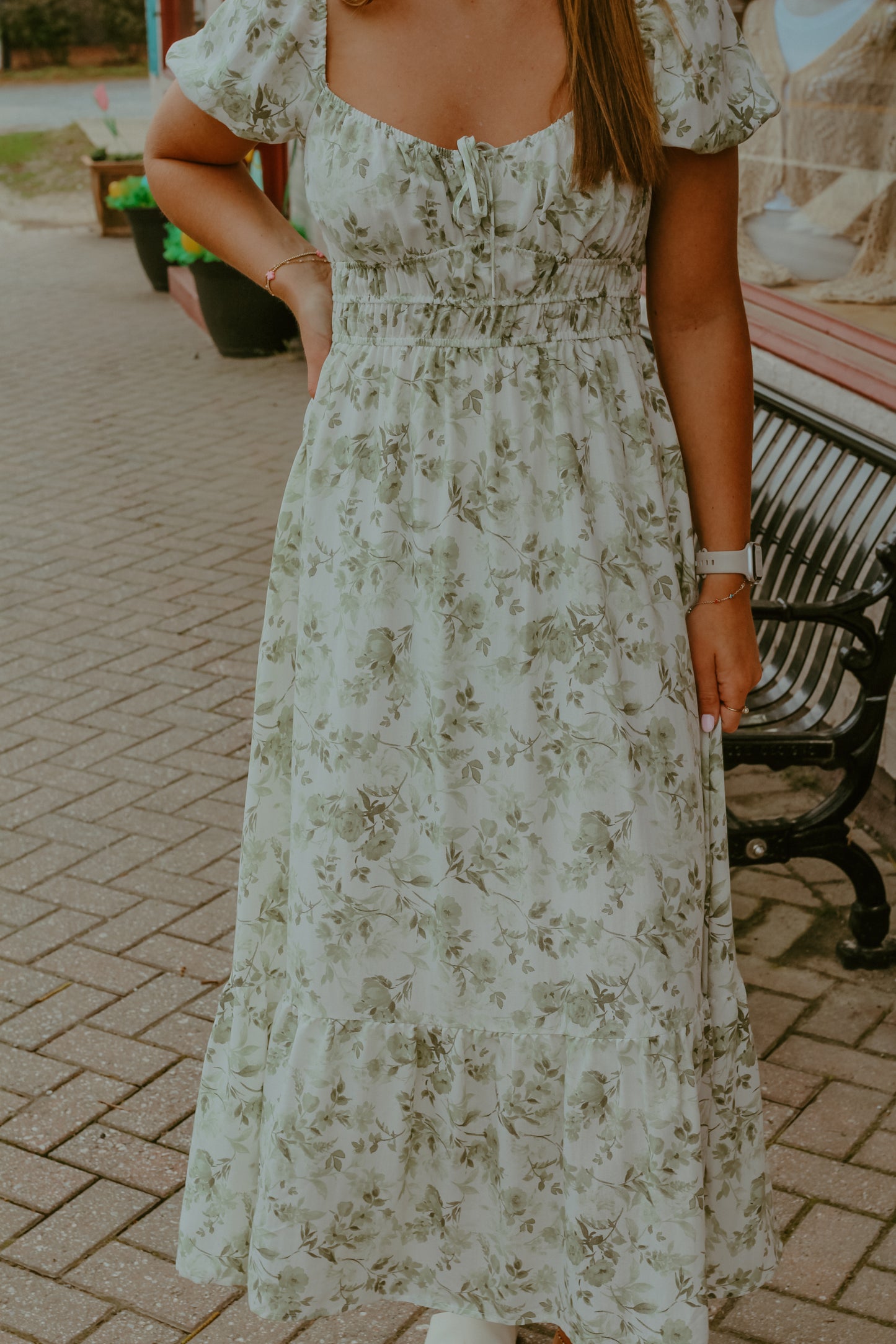 Whitney Midi Dress - Green