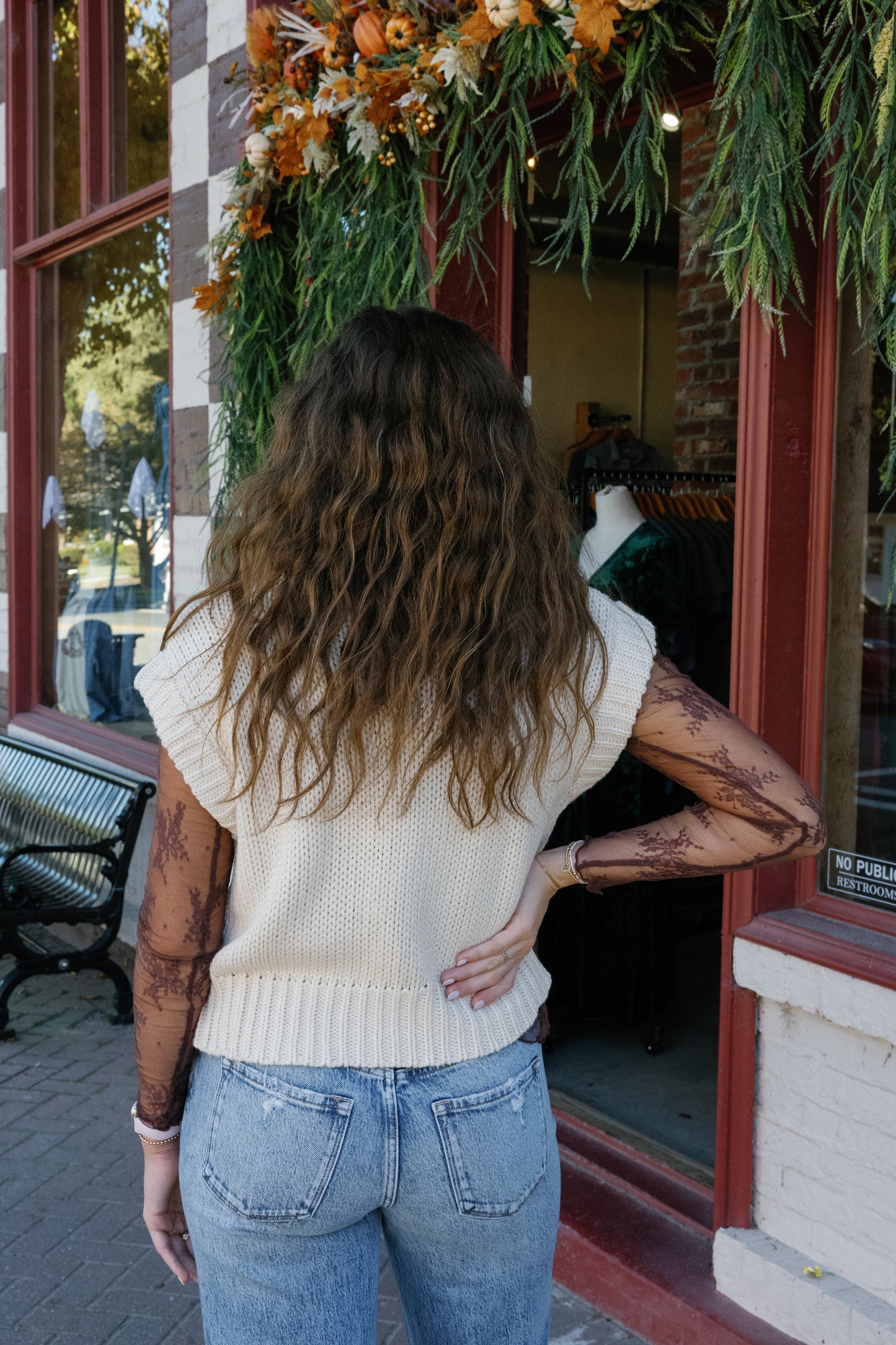 Gracie Sweater Top - Ecru