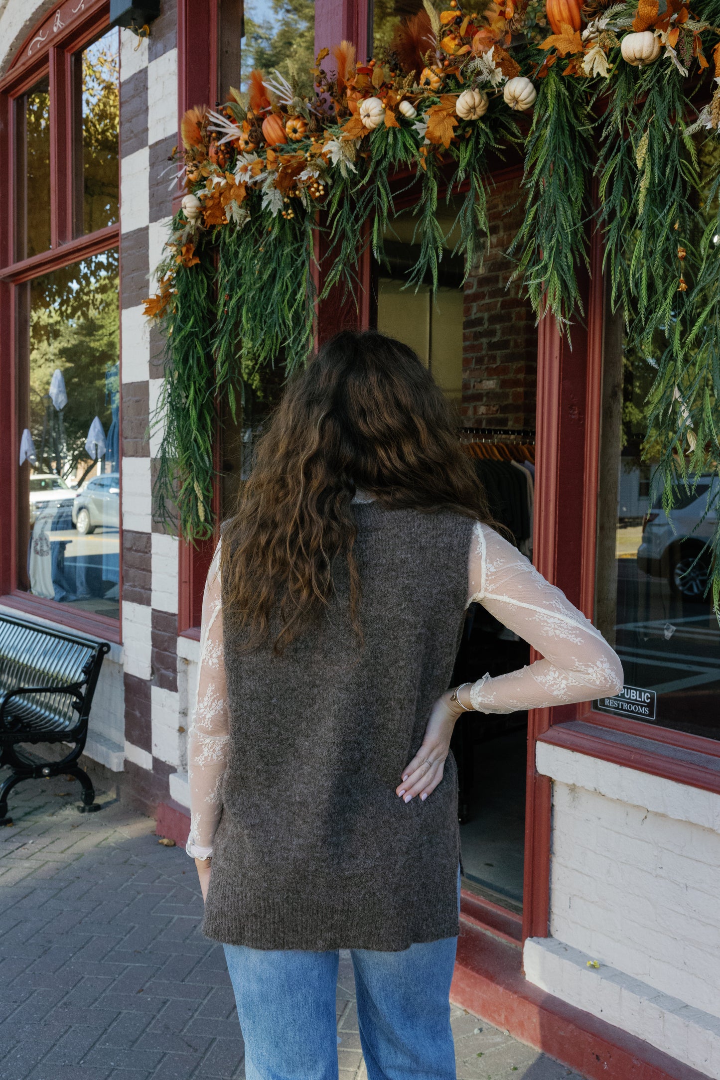 Layla Sweater Vest - Brownie