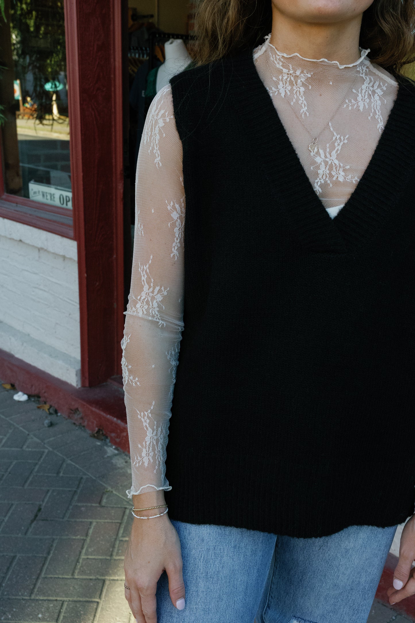 Braylee Lace Top - White