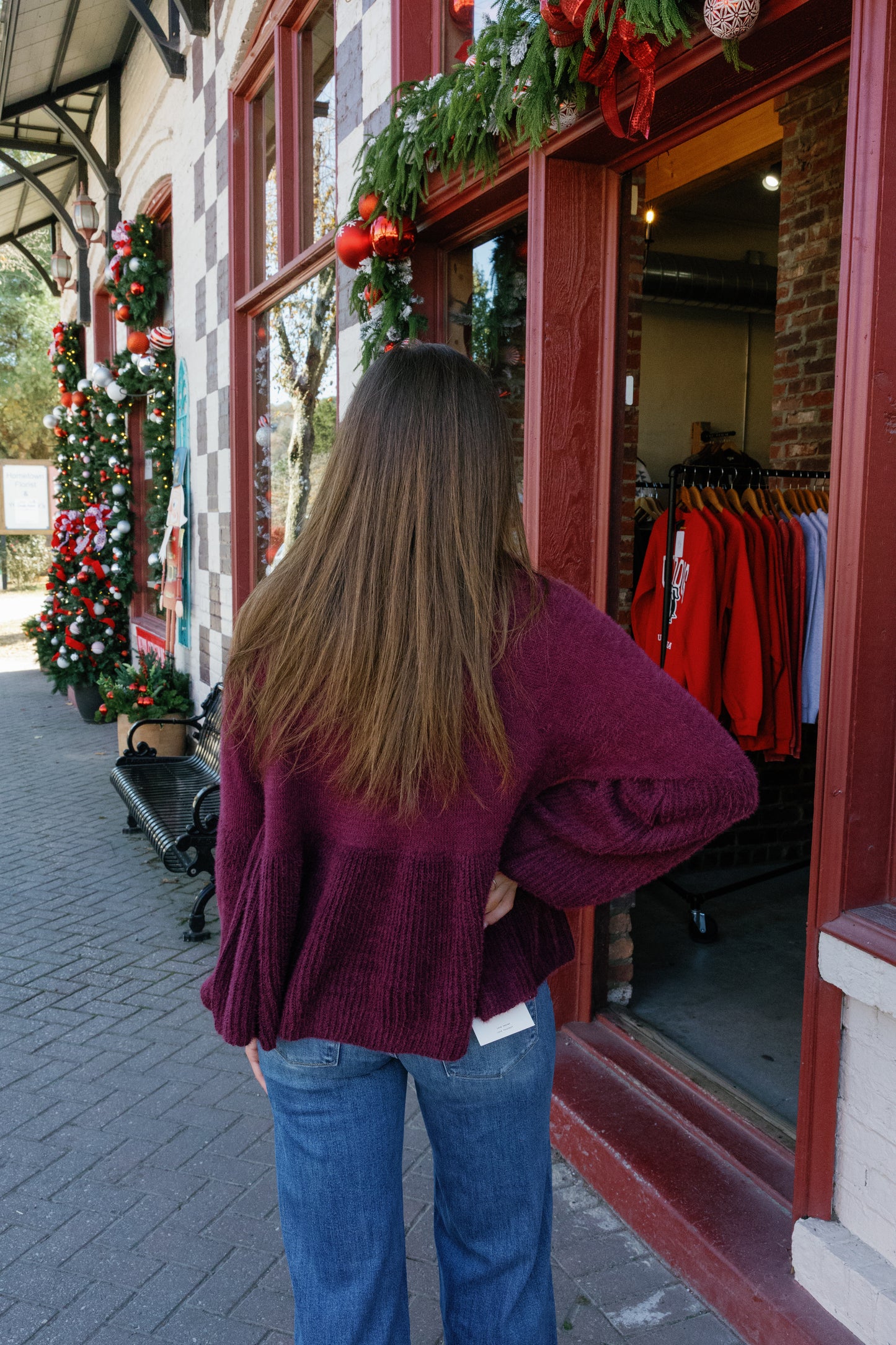 Sarah Top - Burgundy