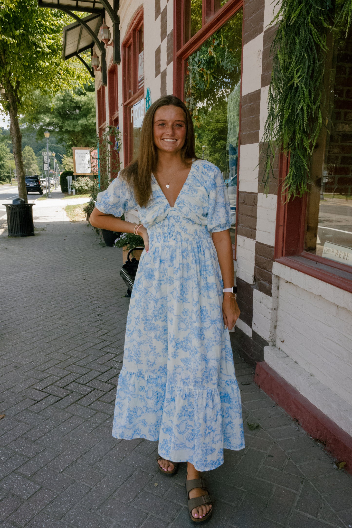 Emma Midi Dress - Blue