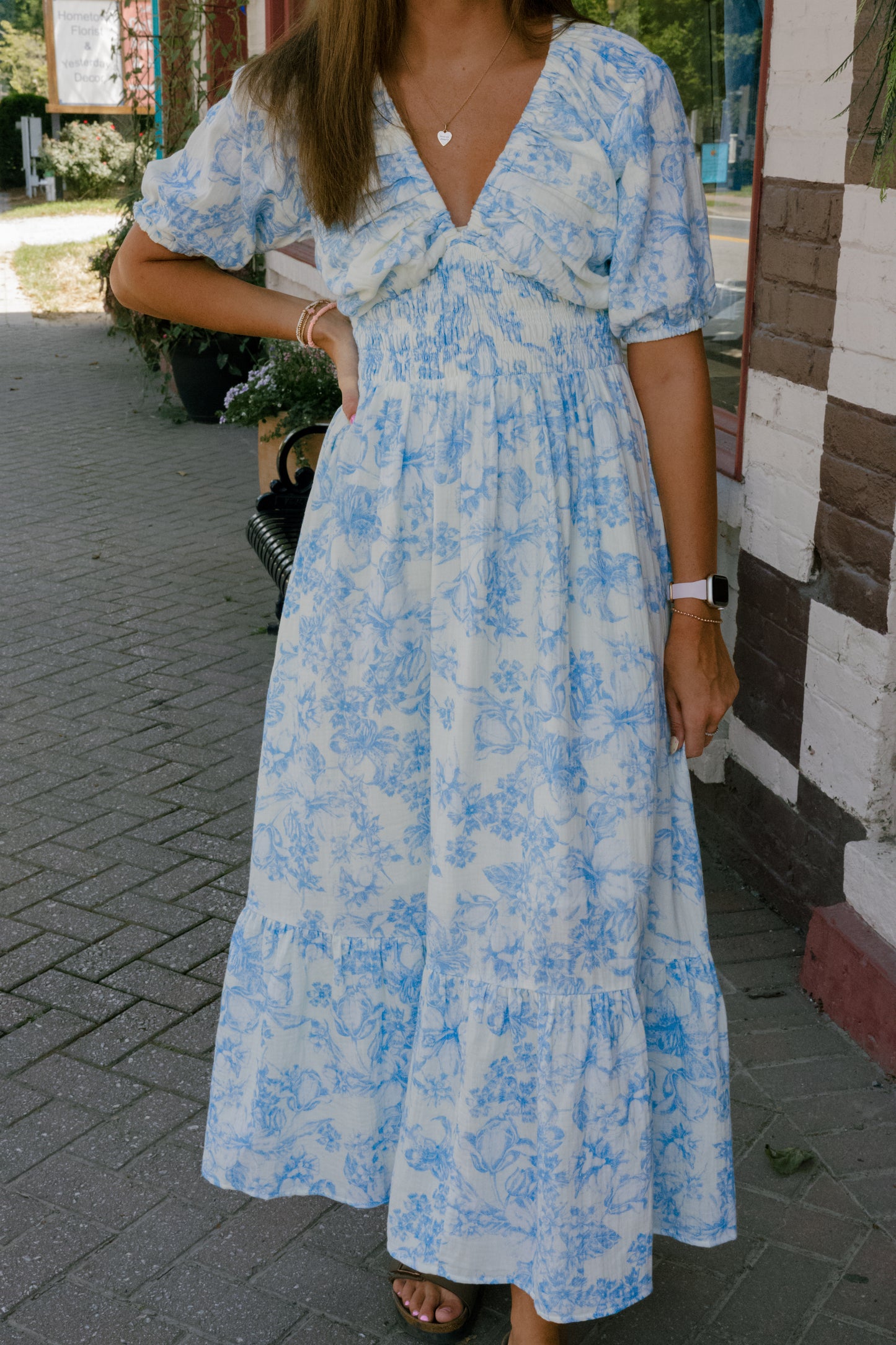 Emma Midi Dress - Blue