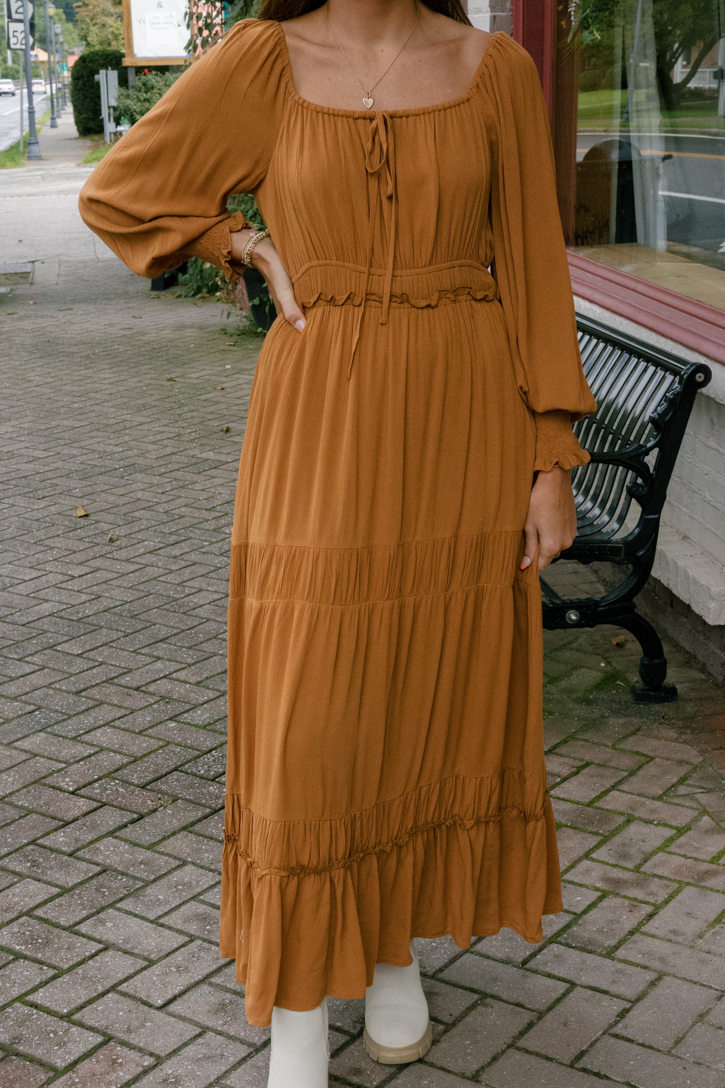 Mia Midi Dress - Sepia