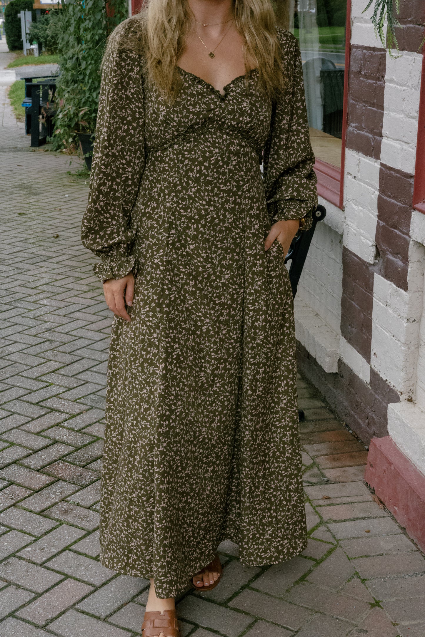 Piper Midi Dress - Olive