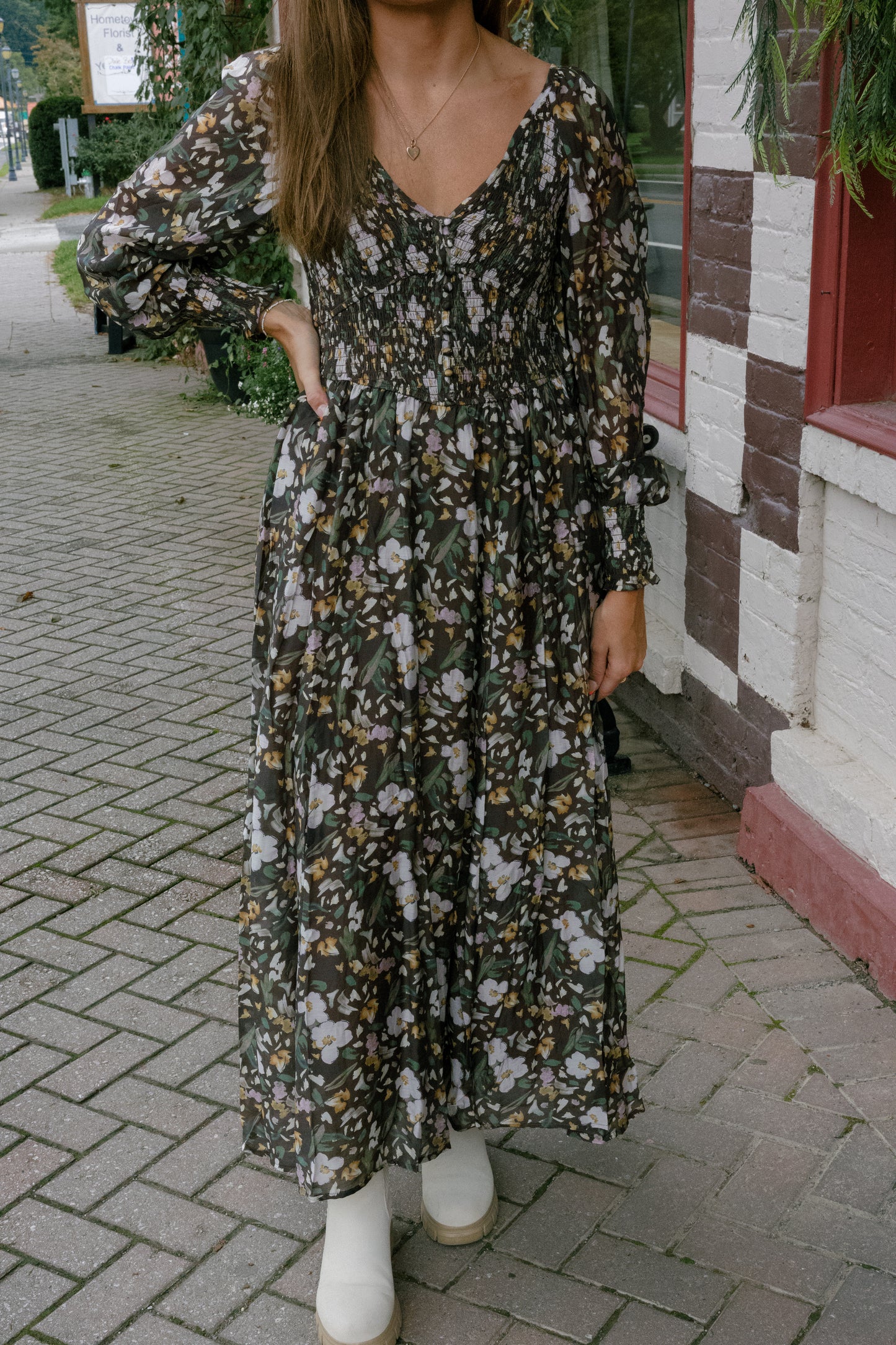 Avery Midi Dress - Mocha