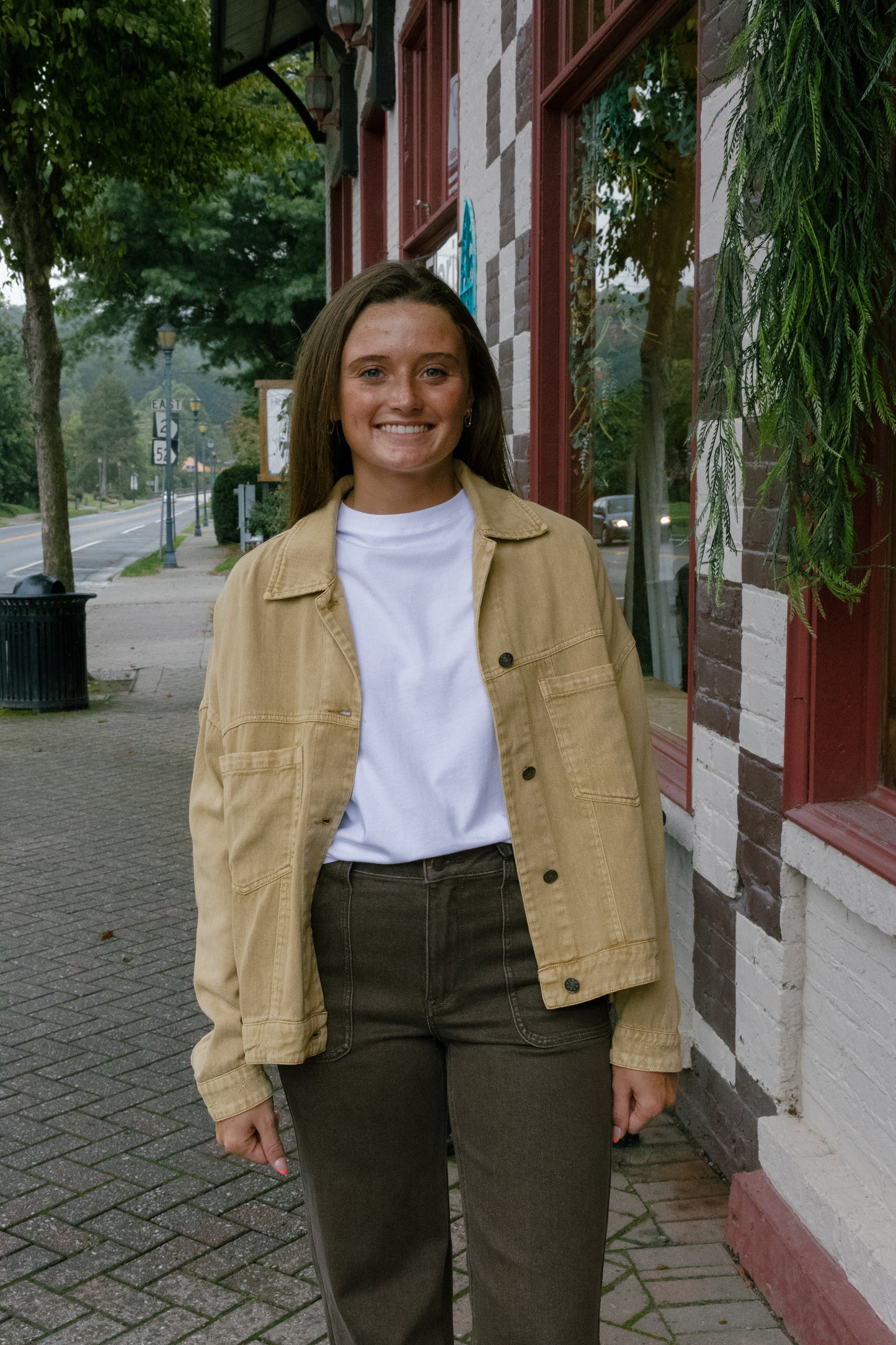 Nellie Pleated Jacket - Tea Satin