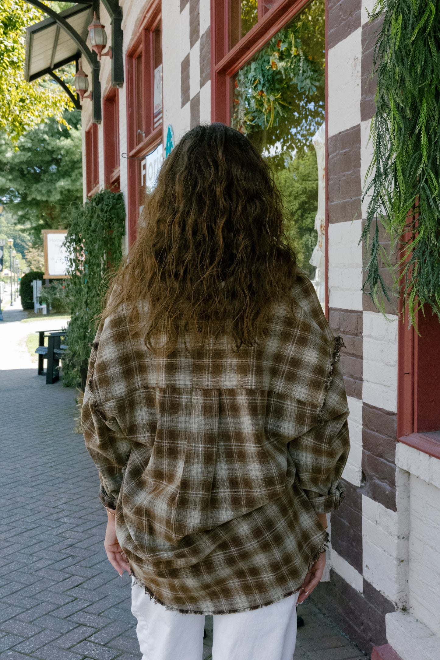 Zoie Flannel Top - Chocolate