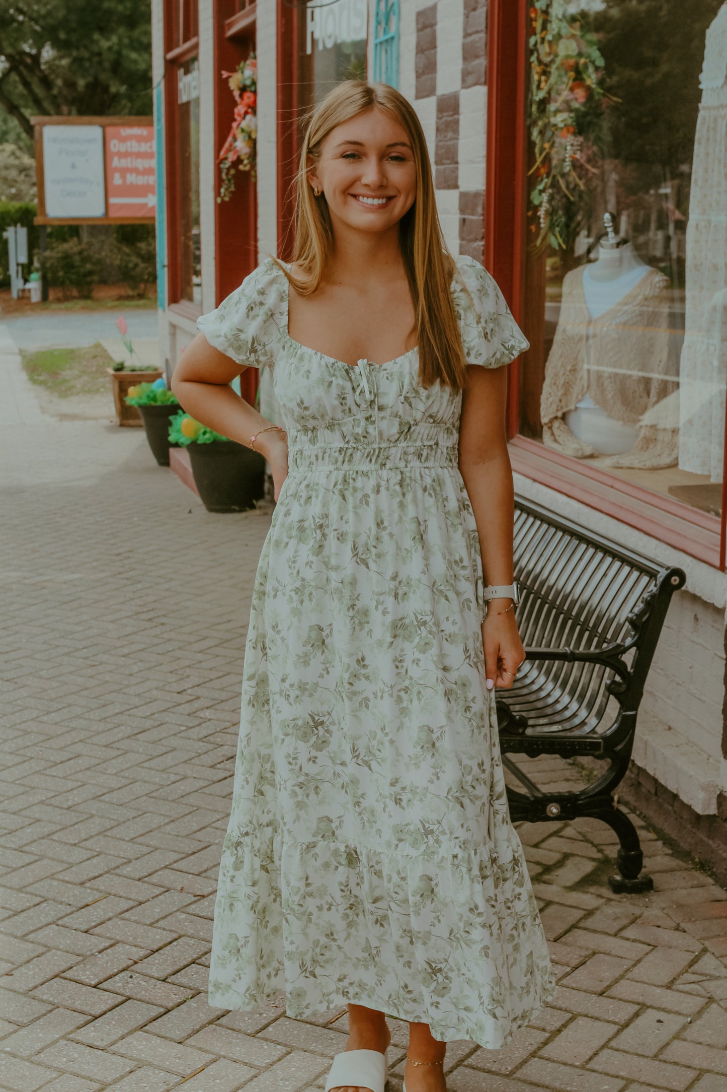 Whitney Midi Dress - Green