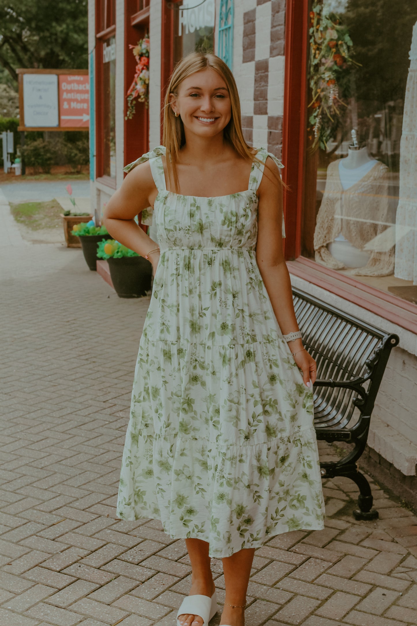 Selena Midi Dress - Green