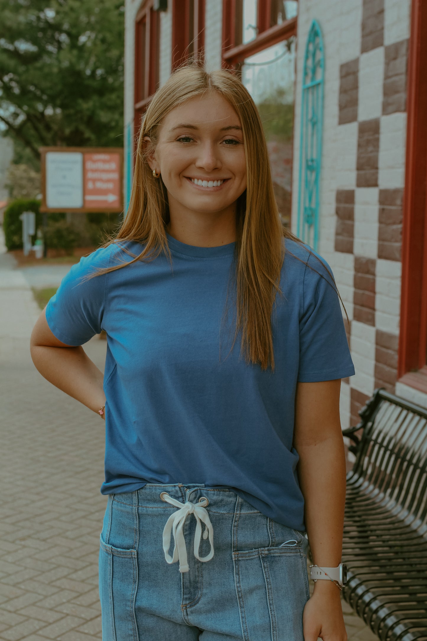 Classic Boxy Fit Tee - Blue