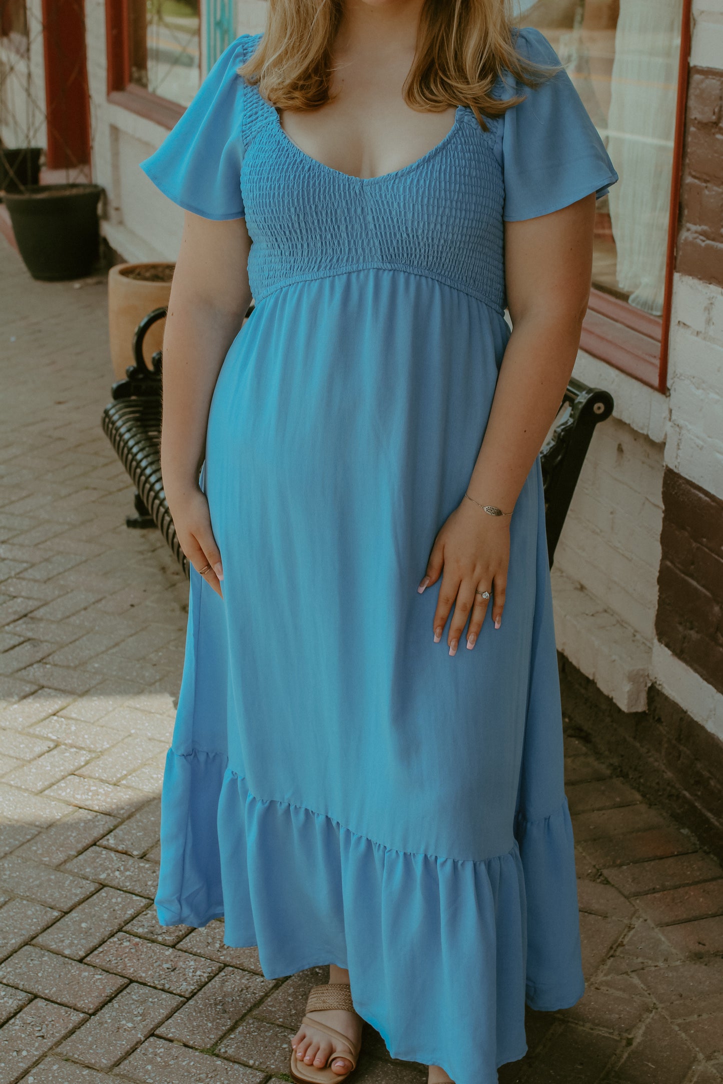 Audrie Midi Dress - Blue