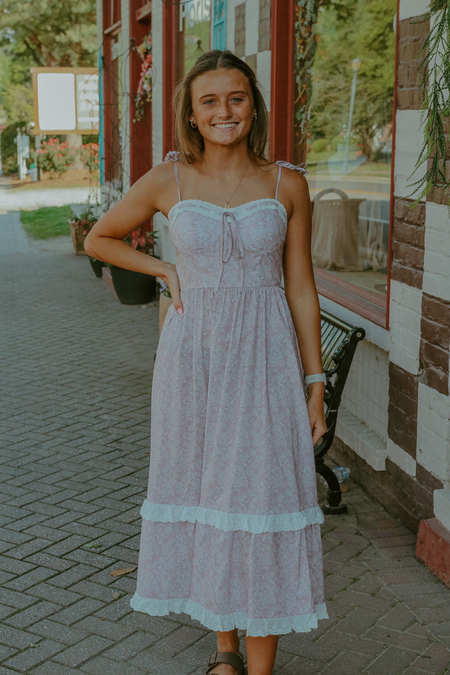 Adeline Midi Dress - Pink