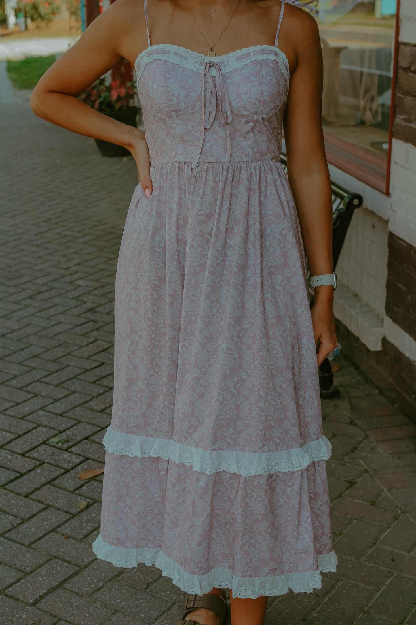 Adeline Midi Dress - Pink