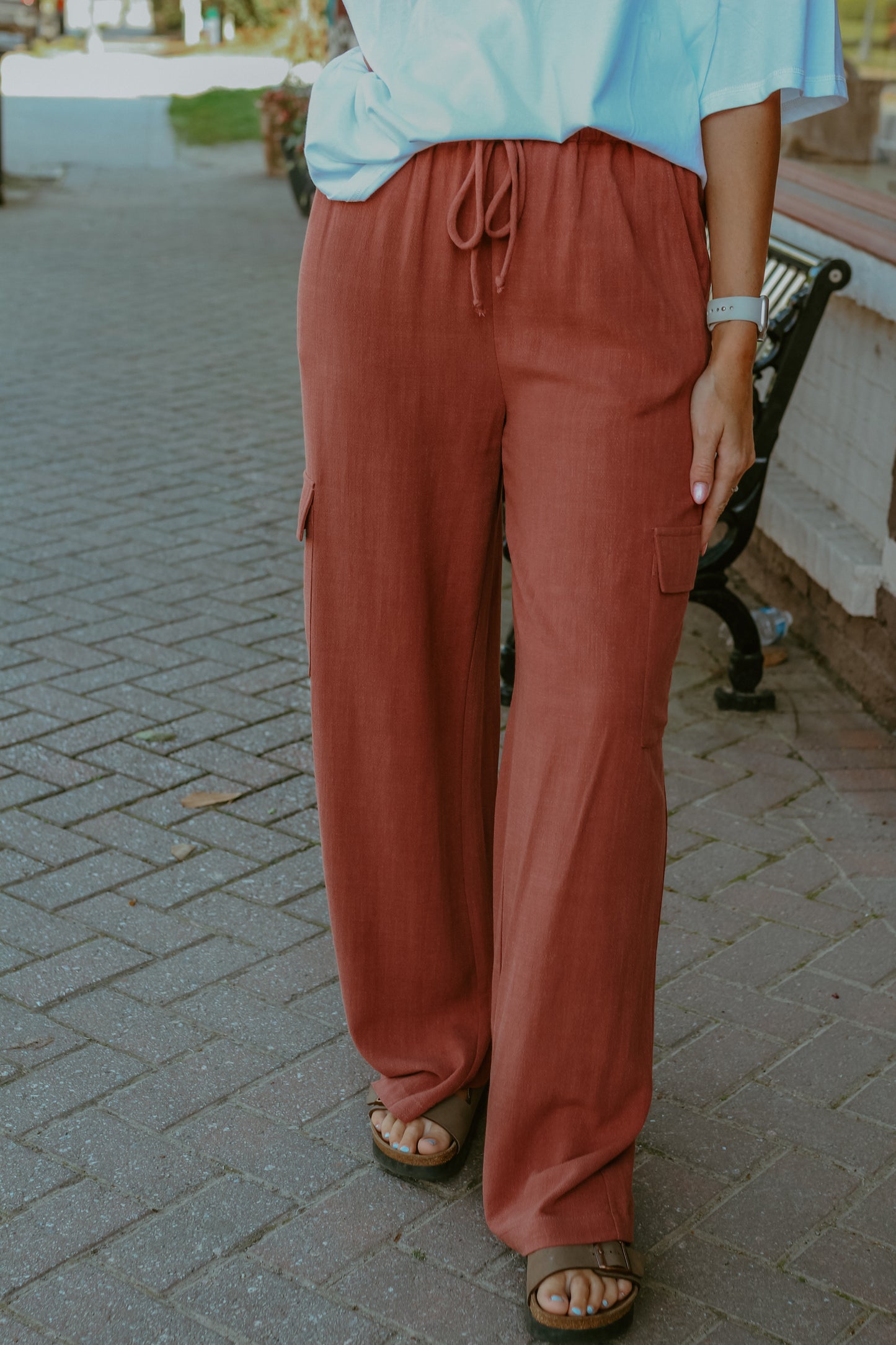 Caelan Cargo Pants - Red