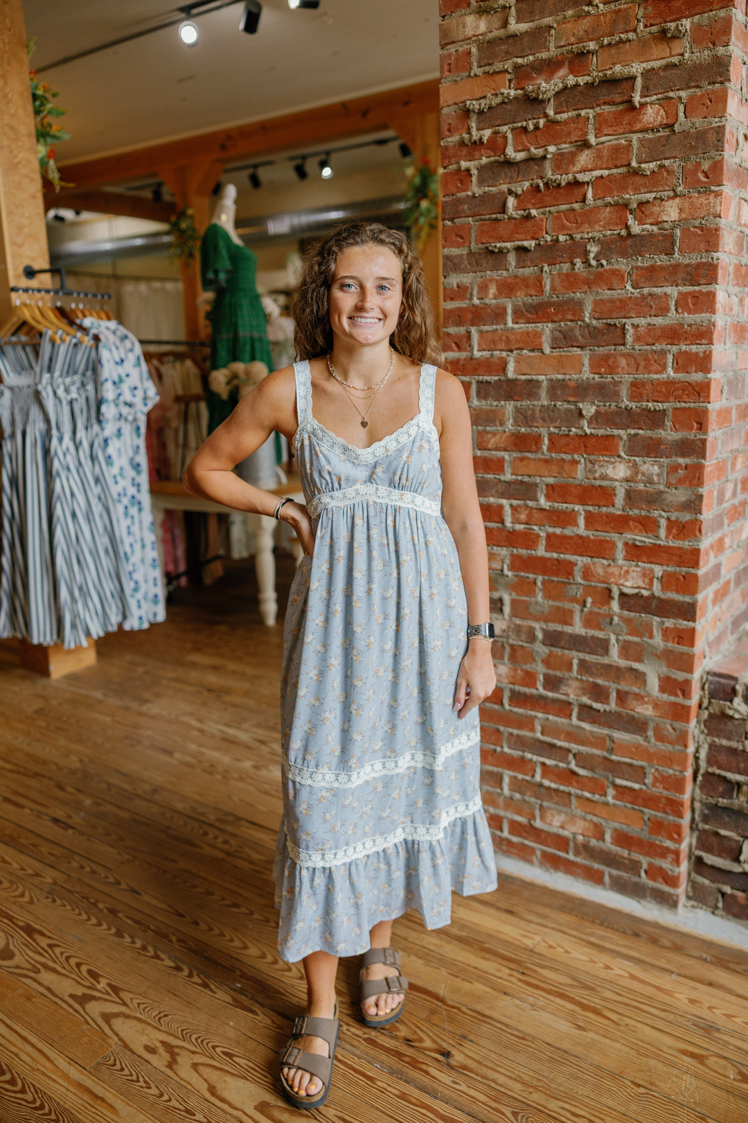 Mia Midi Dress - Blue