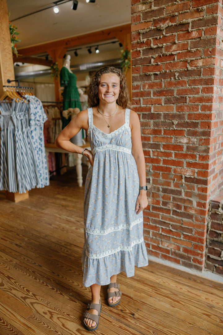 Mia Midi Dress - Blue