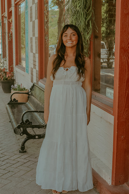 Tiffany Midi Dress - Off White