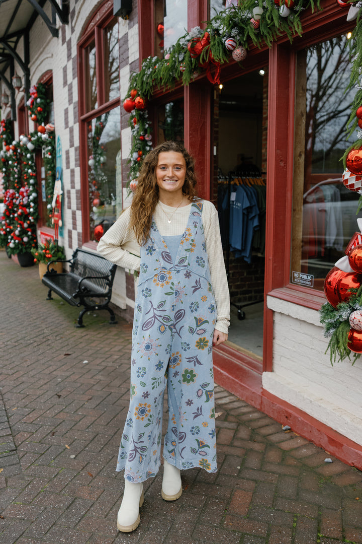 Rose Overalls - Washed Denim