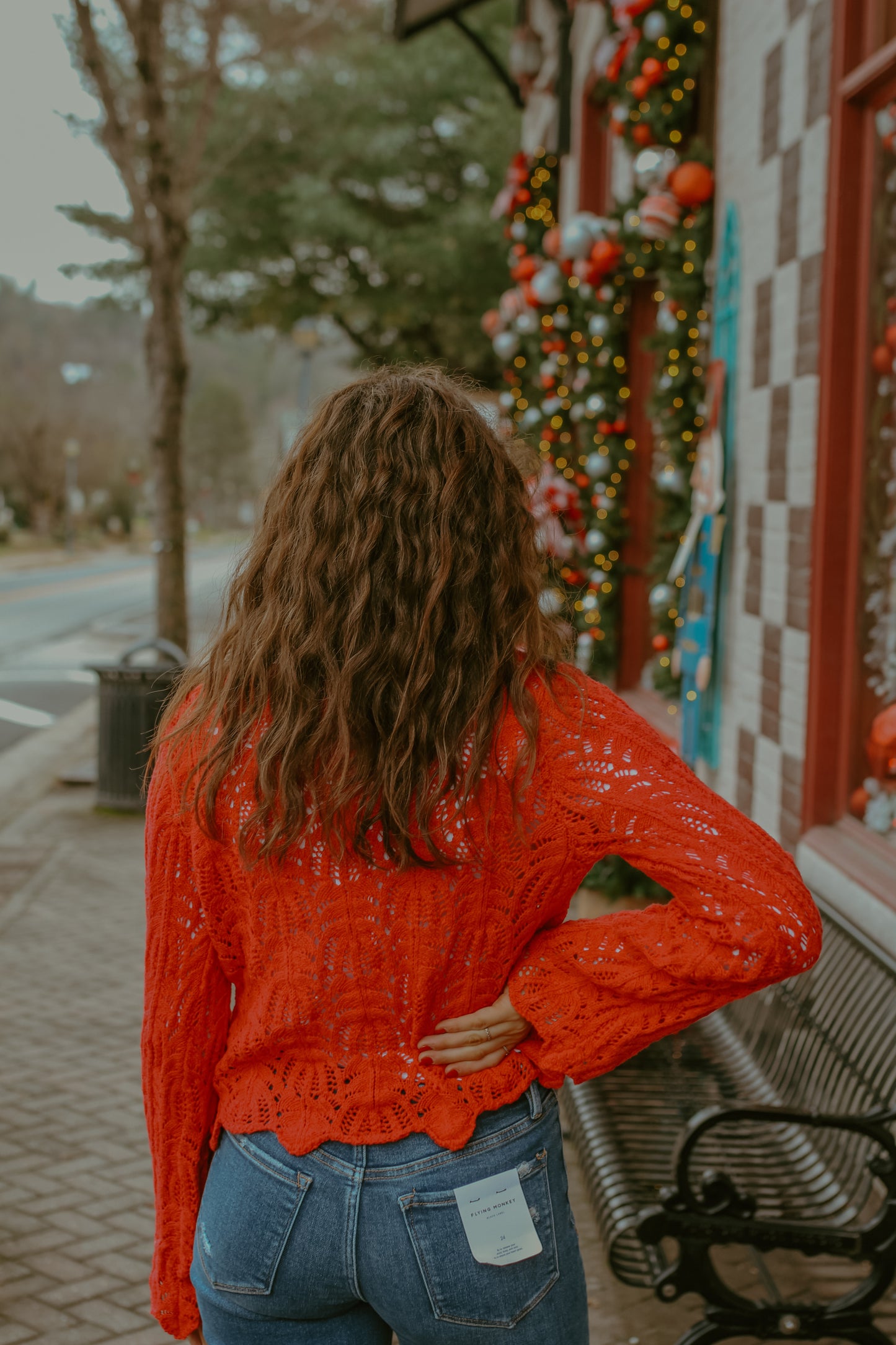 Berry Bell Sleeve Cardigan