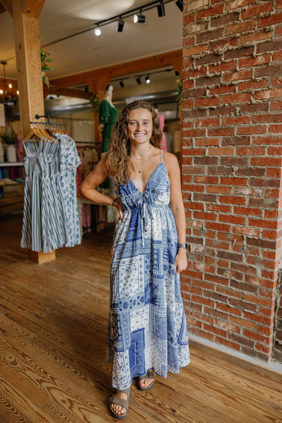 Caitlin Midi Dress - Navy