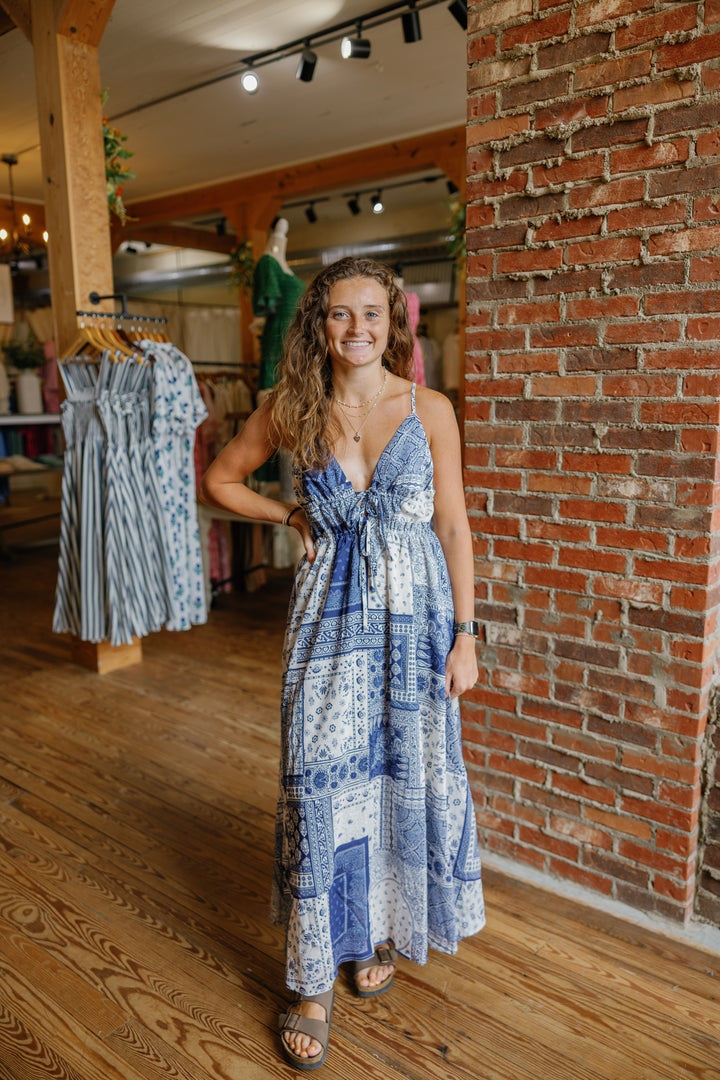 Caitlin Midi Dress - Navy