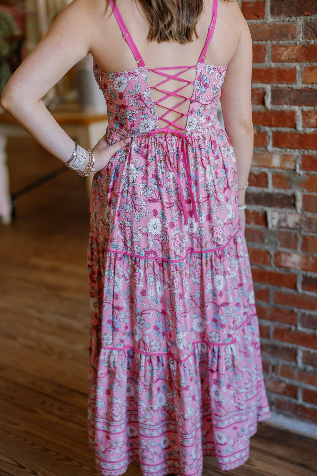 Maggie Midi Dress - Pink