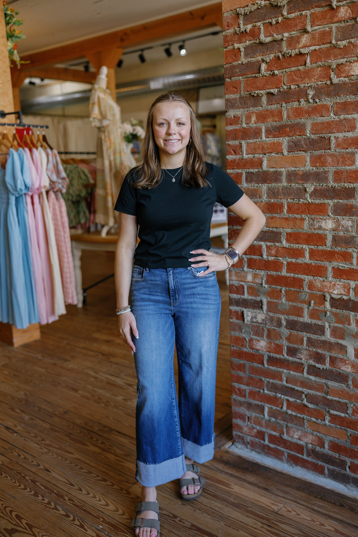Jessie Wide Leg Cropped Jeans