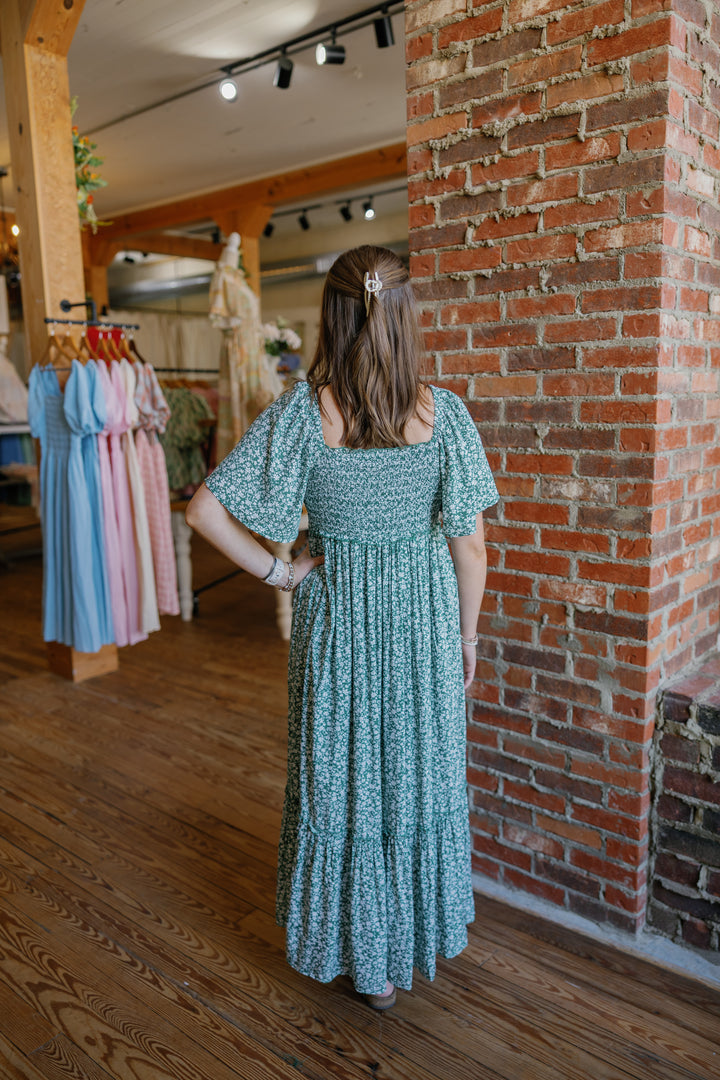 Isla Midi Dress - Green
