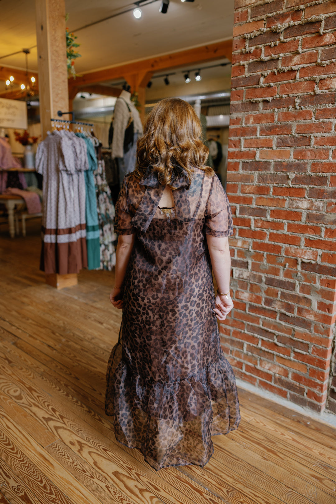 Lina Midi Dress - Leopard