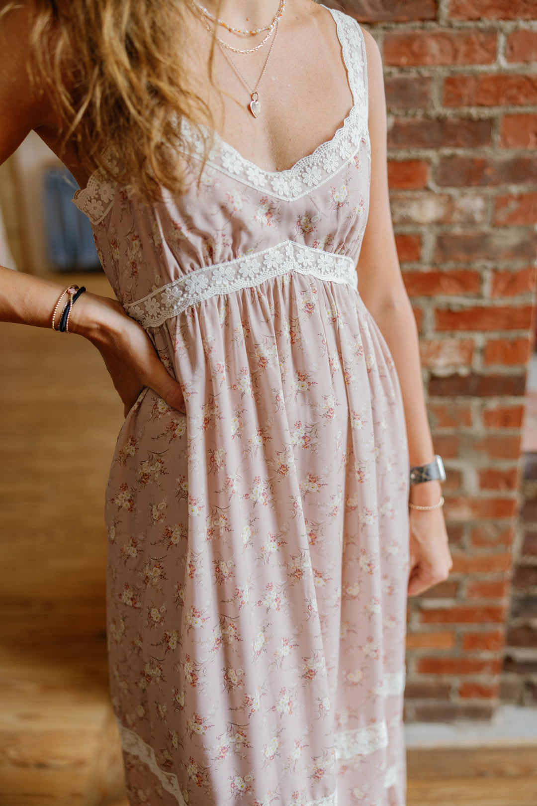 Mia Midi Dress - Pink
