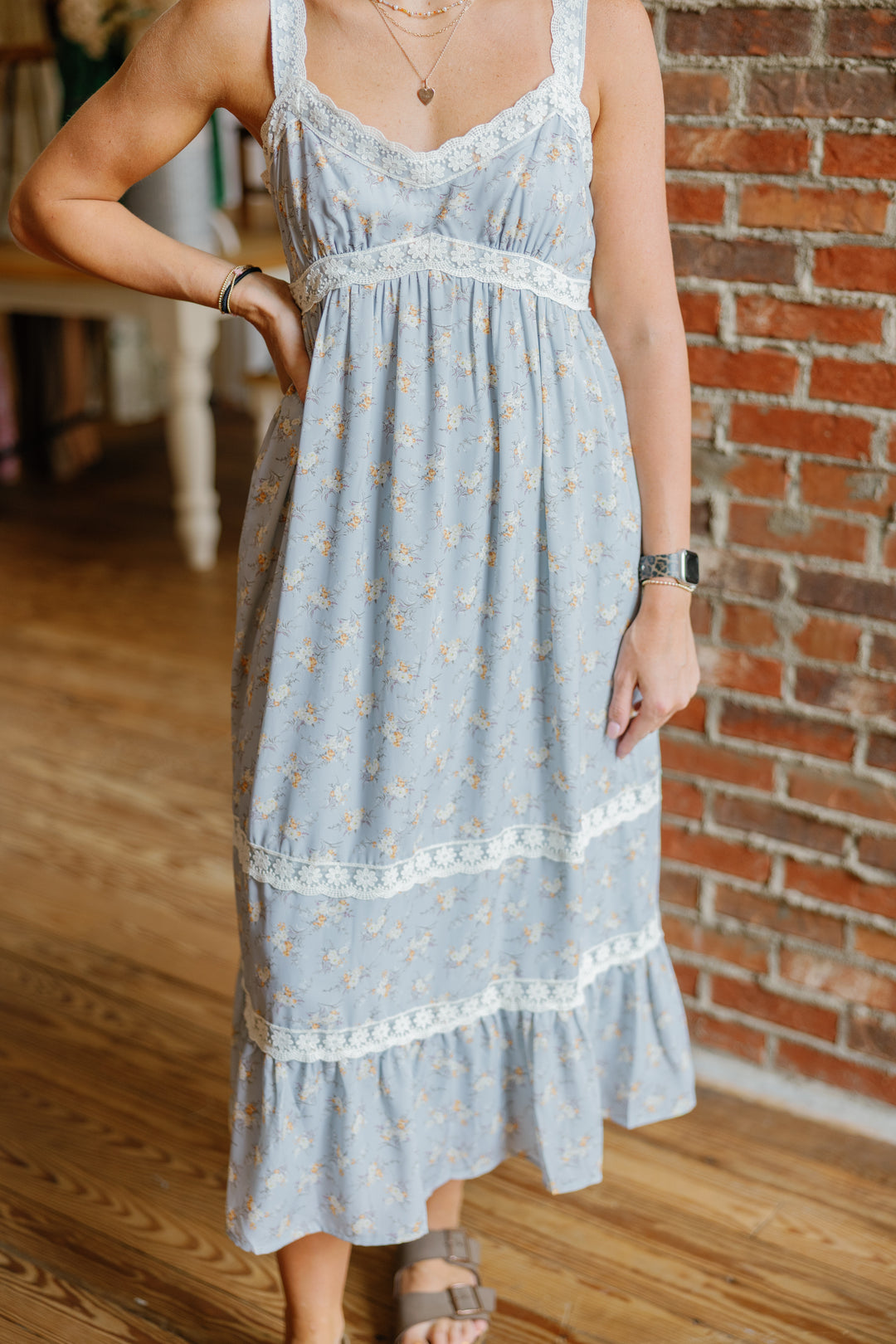 Mia Midi Dress - Blue