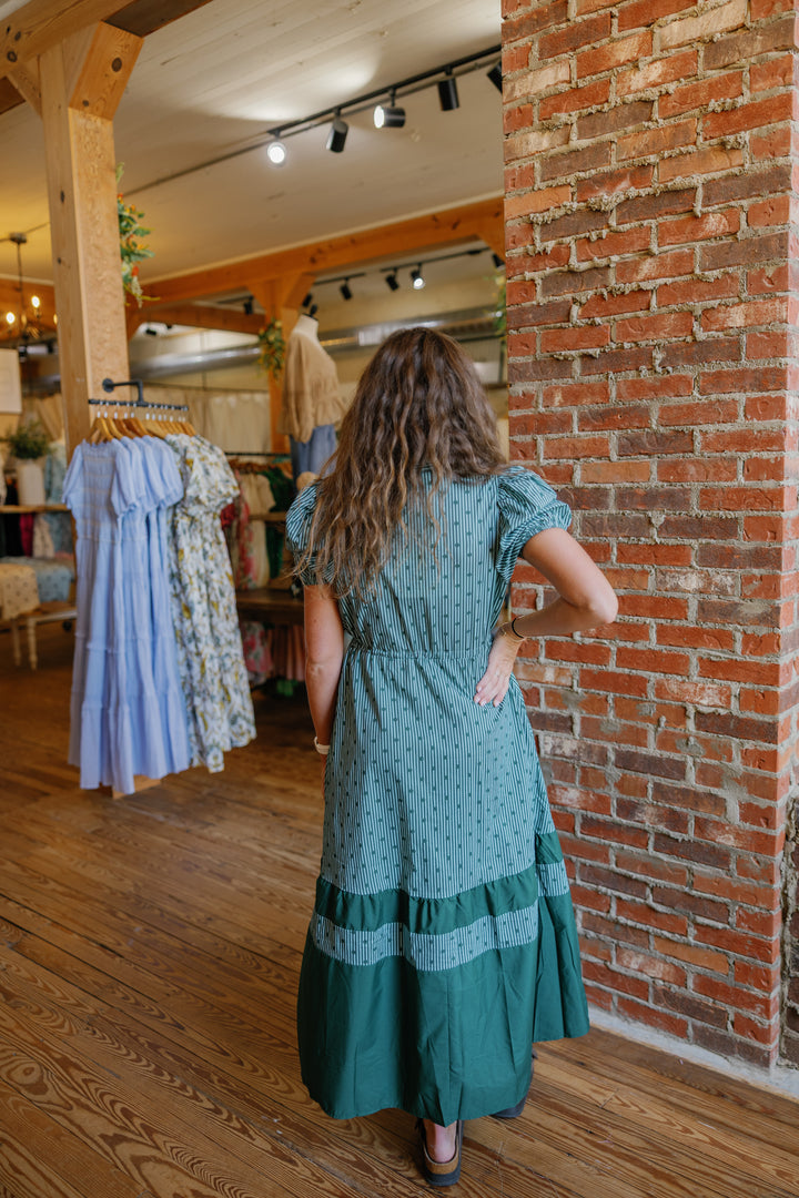 Marie Midi Dress - Green