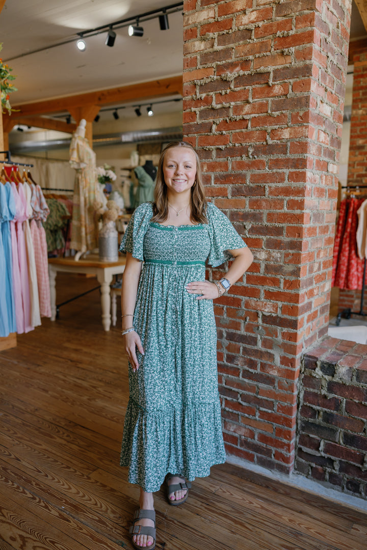 Isla Midi Dress - Green