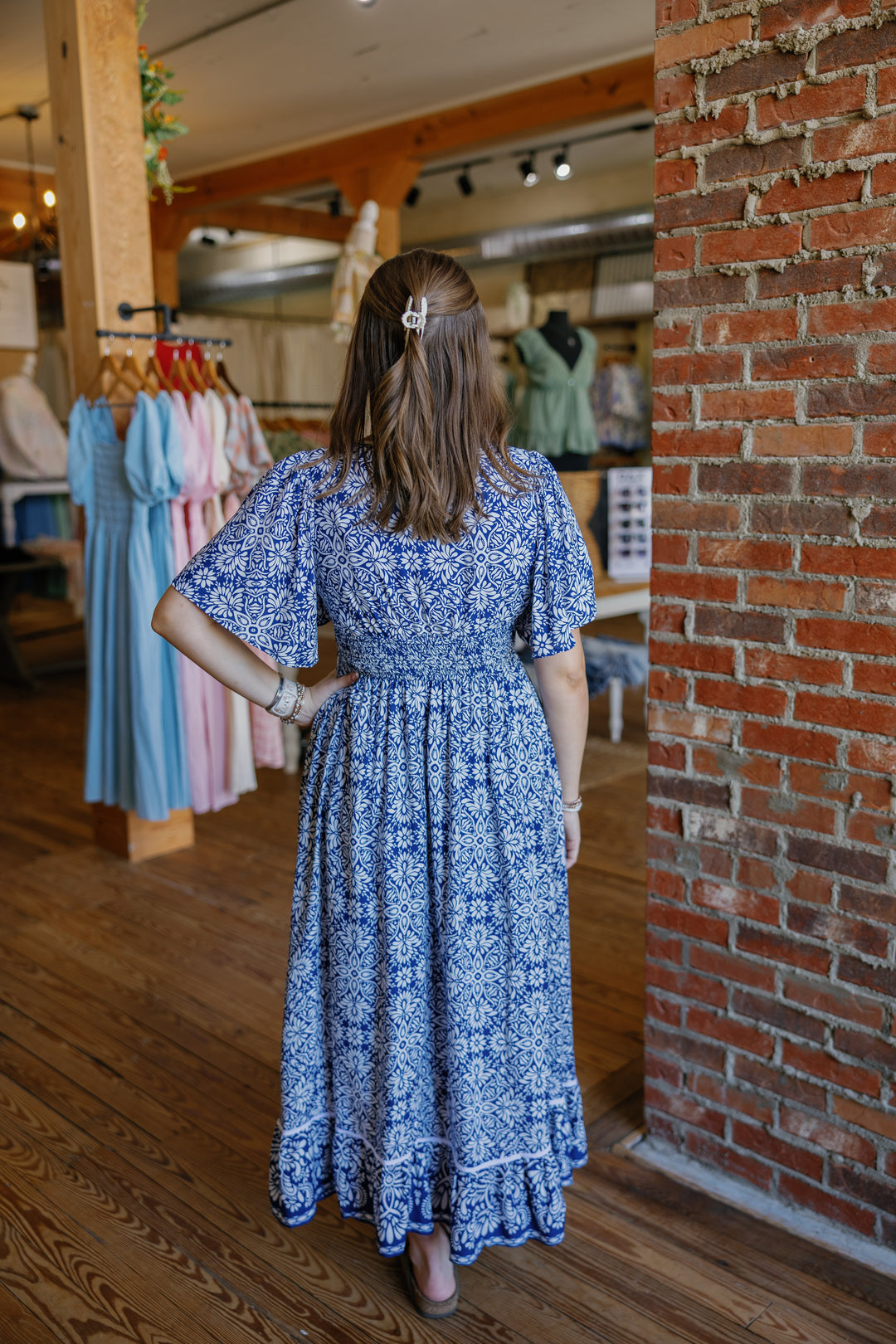 Daisy Midi Dress - Indigo