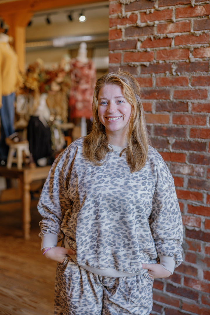 Leopard Lounge Pullover