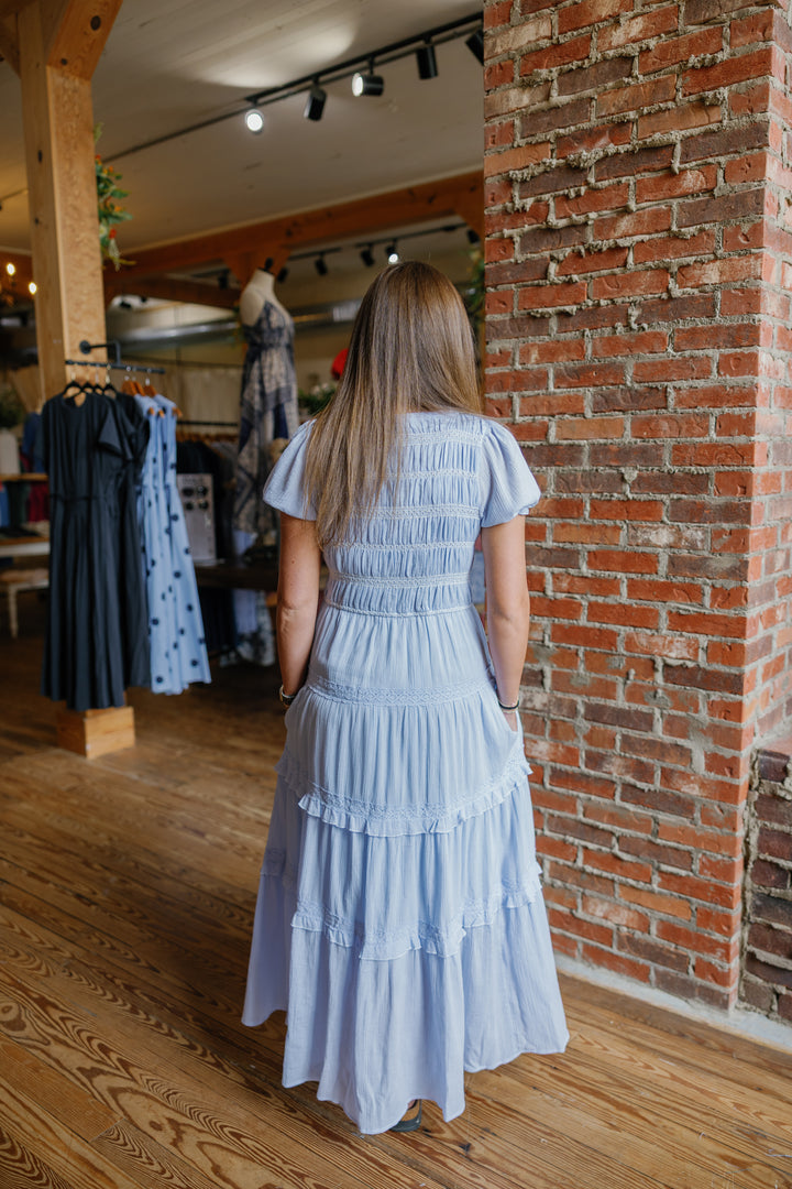 Sadie Midi Dress - Blue