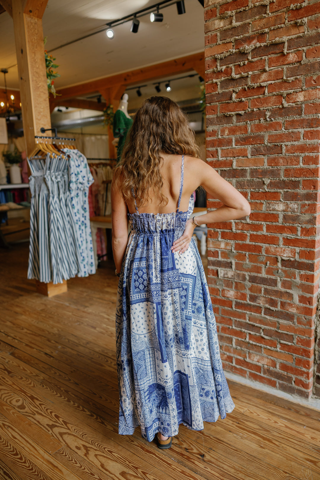 Caitlin Midi Dress - Navy