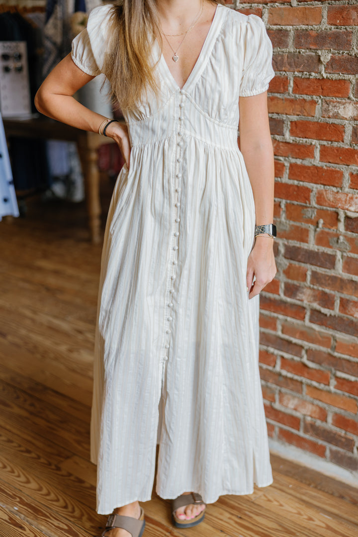 Cameron Midi Dress - Natural