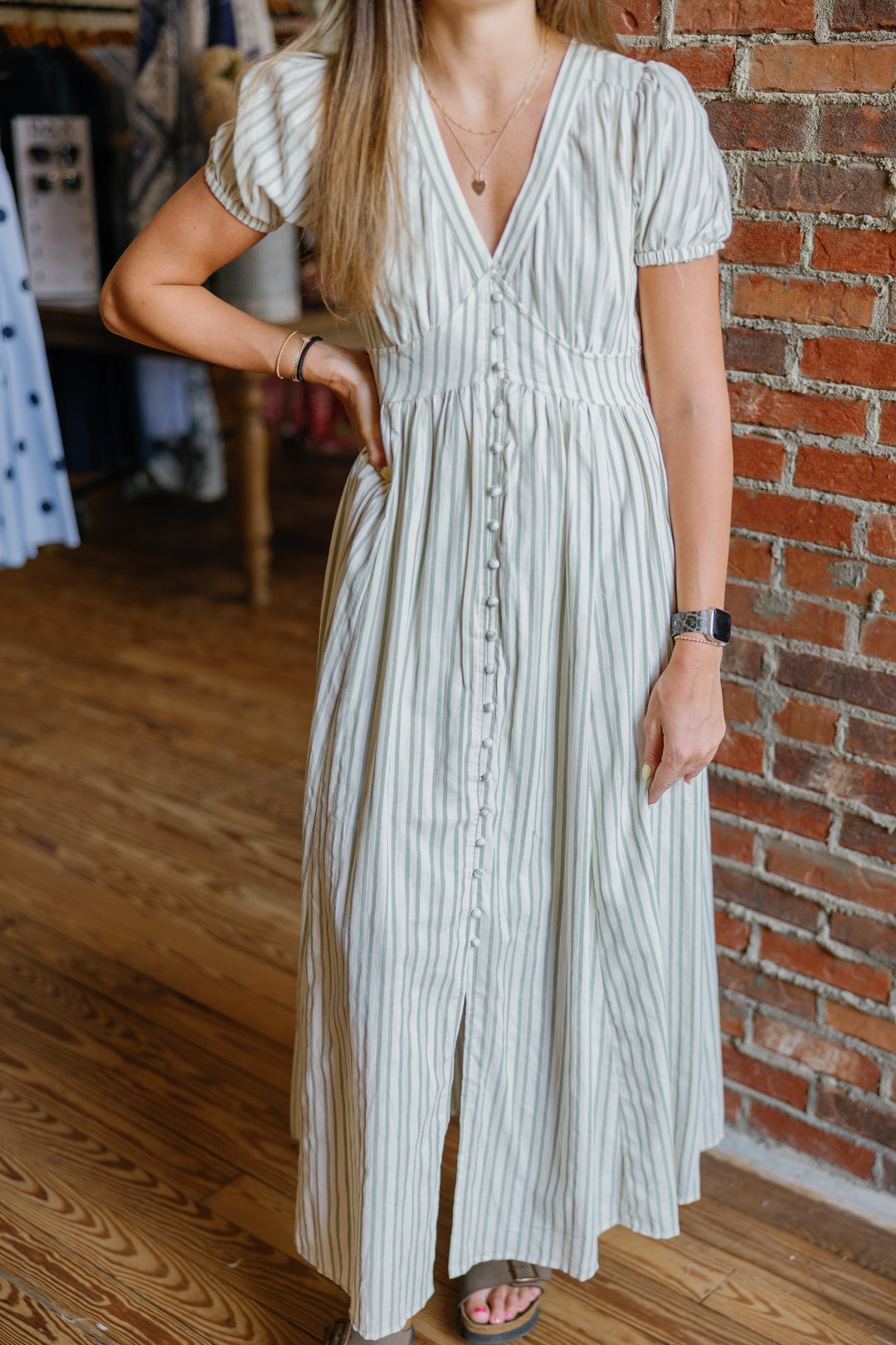 Cameron Midi Dress - Fern