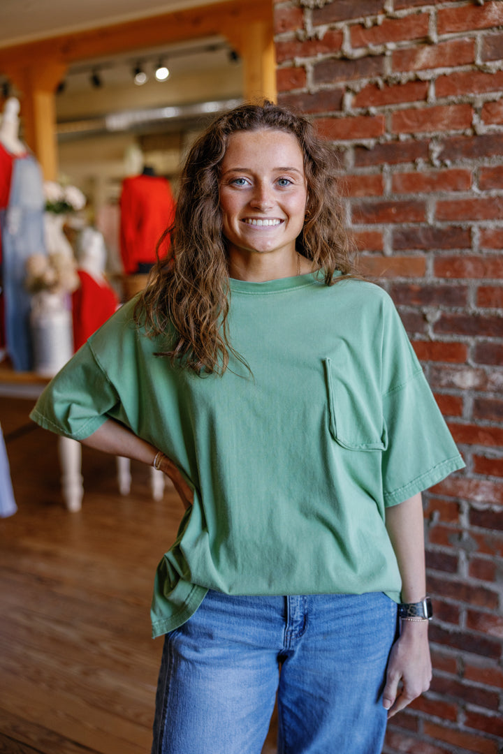 Millie Pocket Tee - Green