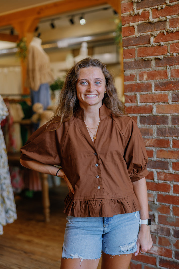 Keelie Top - Brown