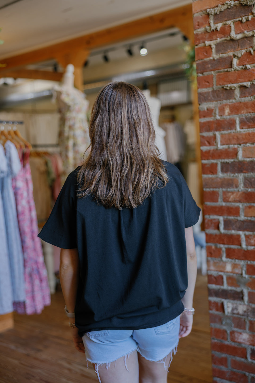 Sarah Slouchy Tee - Black