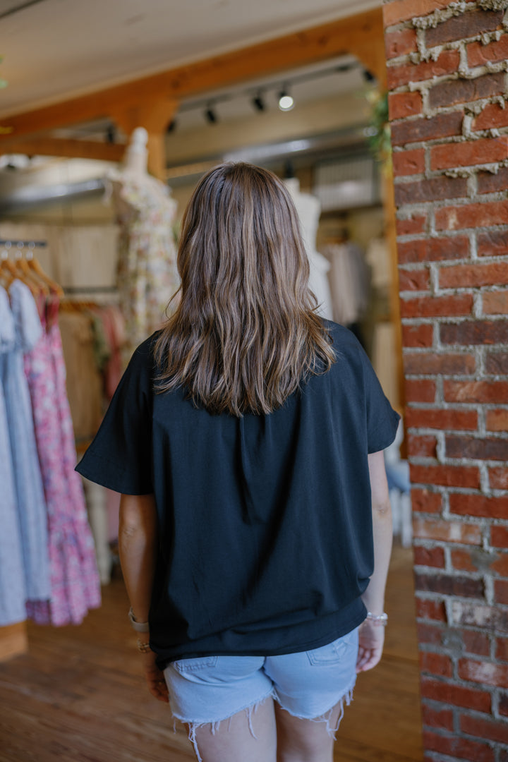 Sarah Slouchy Tee - Black