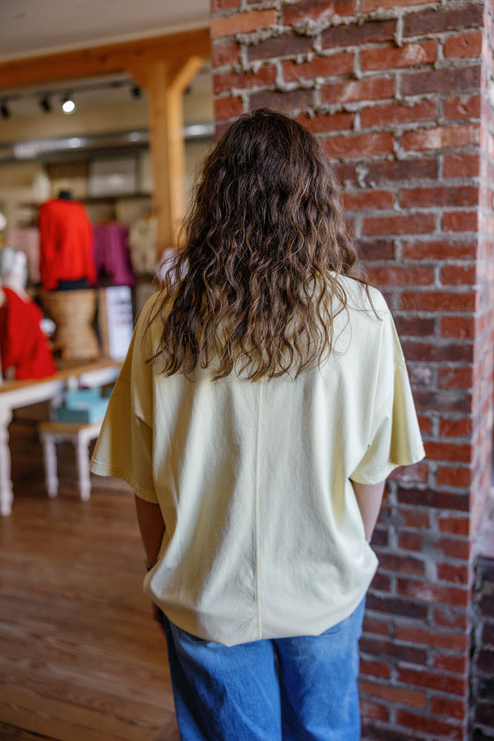 Millie Pocket Tee - Yellow